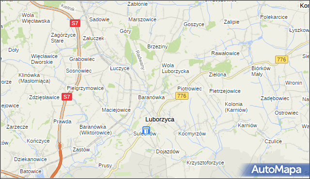 mapa Wysiołek Luborzycki, Wysiołek Luborzycki na mapie Targeo