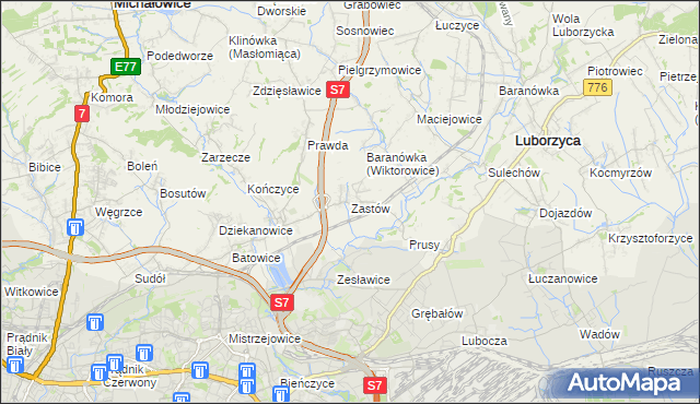 mapa Zastów, Zastów na mapie Targeo