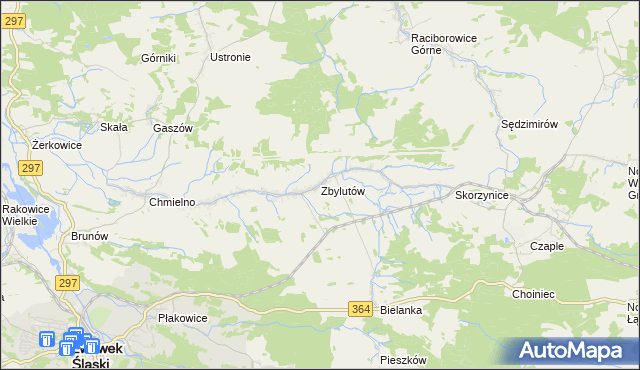 mapa Zbylutów, Zbylutów na mapie Targeo