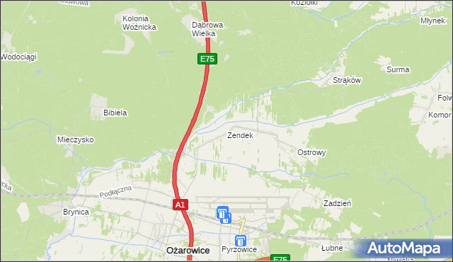 mapa Zendek, Zendek na mapie Targeo