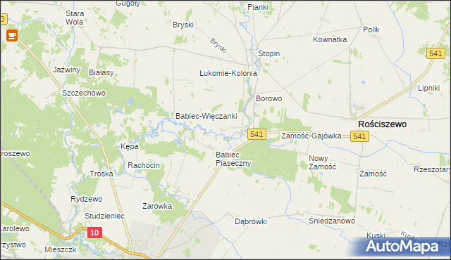 mapa Babiec Rżały, Babiec Rżały na mapie Targeo