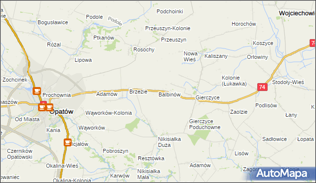 mapa Balbinów, Balbinów na mapie Targeo