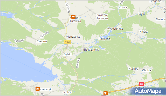 mapa Biestrzynnik, Biestrzynnik na mapie Targeo