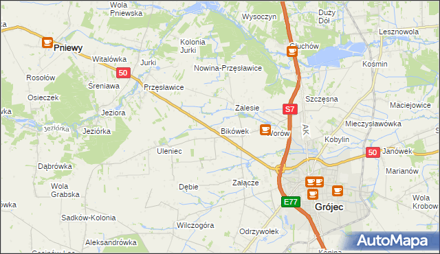 mapa Bikówek, Bikówek na mapie Targeo