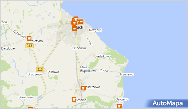 mapa Błądzikowo, Błądzikowo na mapie Targeo
