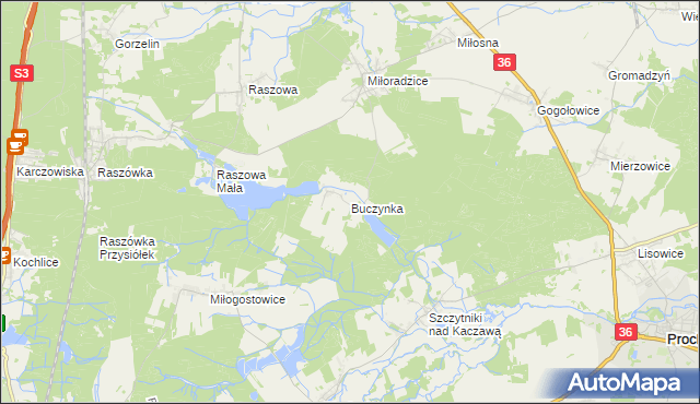 mapa Buczynka, Buczynka na mapie Targeo