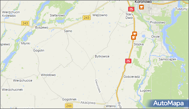 mapa Bytkowice, Bytkowice na mapie Targeo