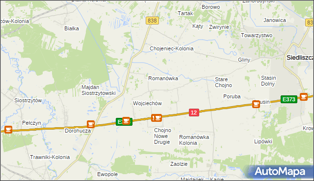 mapa Chojno Nowe Pierwsze, Chojno Nowe Pierwsze na mapie Targeo