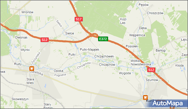 mapa Chrząchówek, Chrząchówek na mapie Targeo