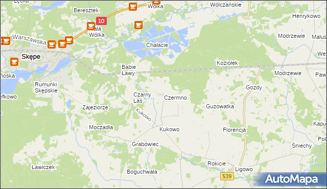 mapa Czermno gmina Skępe, Czermno gmina Skępe na mapie Targeo