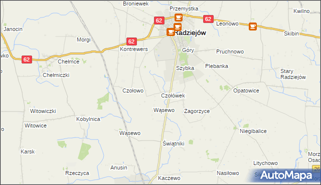 mapa Czołówek, Czołówek na mapie Targeo