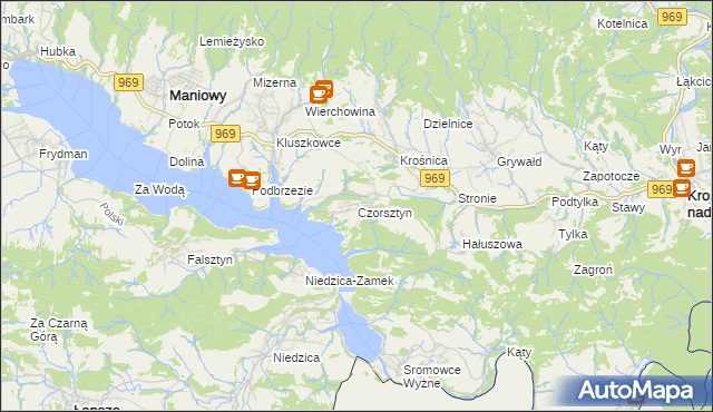 mapa Czorsztyn, Czorsztyn na mapie Targeo