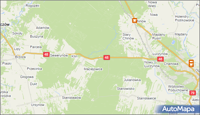 mapa Cztery Kopce, Cztery Kopce na mapie Targeo