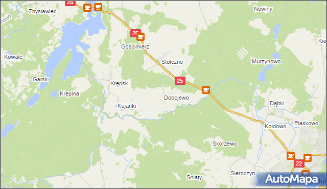 mapa Dobojewo, Dobojewo na mapie Targeo