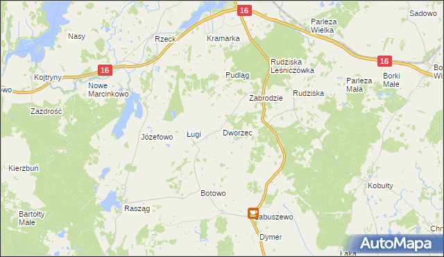 mapa Dworzec, Dworzec na mapie Targeo