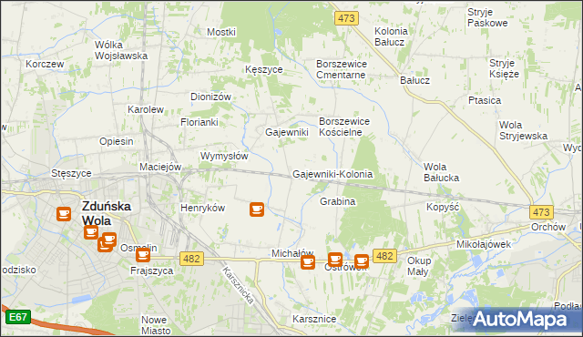 mapa Gajewniki-Kolonia, Gajewniki-Kolonia na mapie Targeo