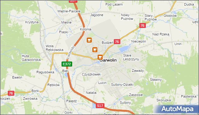 mapa Garwolin, Garwolin na mapie Targeo