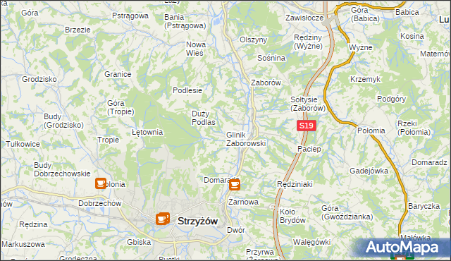 mapa Glinik Zaborowski, Glinik Zaborowski na mapie Targeo