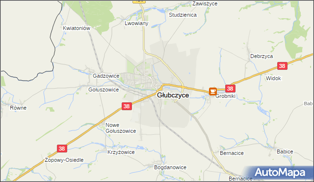 mapa Głubczyce, Głubczyce na mapie Targeo