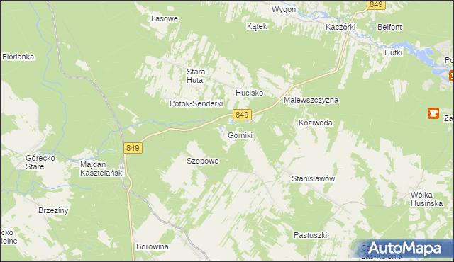 mapa Górniki gmina Józefów, Górniki gmina Józefów na mapie Targeo