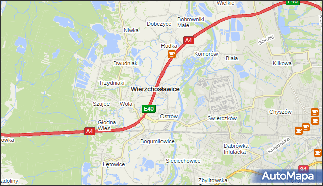 mapa Gosławice gmina Wierzchosławice, Gosławice gmina Wierzchosławice na mapie Targeo