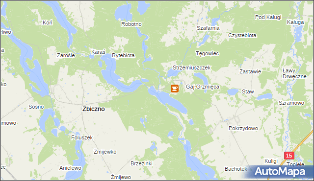 mapa Grzmięca, Grzmięca na mapie Targeo