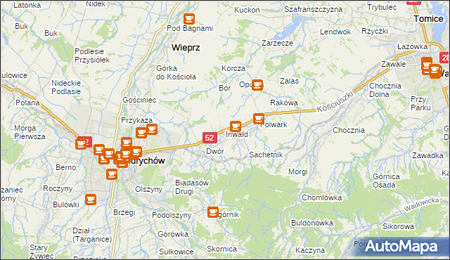 mapa Inwałd, Inwałd na mapie Targeo