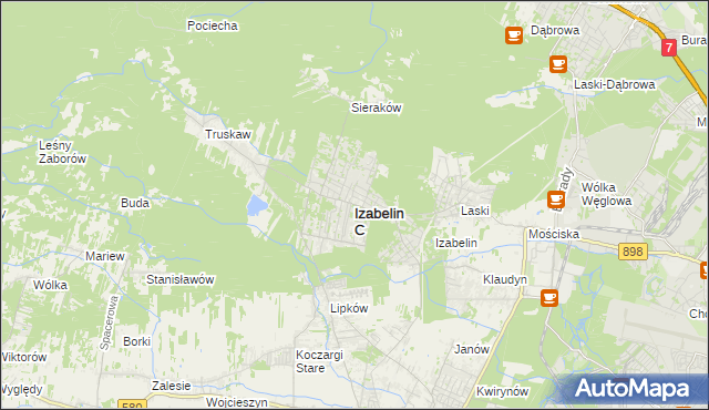 mapa Izabelin C, Izabelin C na mapie Targeo