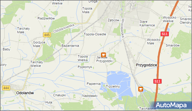 mapa Janków Przygodzki, Janków Przygodzki na mapie Targeo