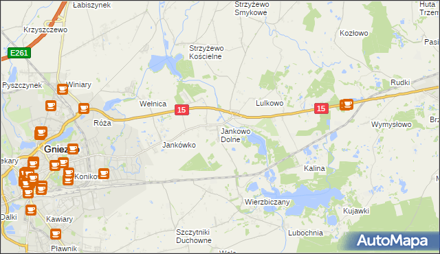 mapa Jankowo Dolne, Jankowo Dolne na mapie Targeo