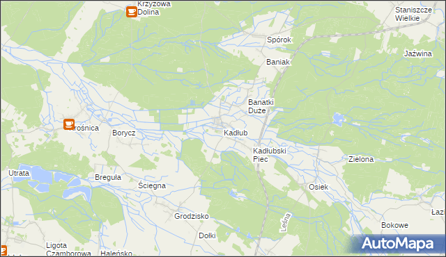 mapa Kadłub gmina Strzelce Opolskie, Kadłub gmina Strzelce Opolskie na mapie Targeo