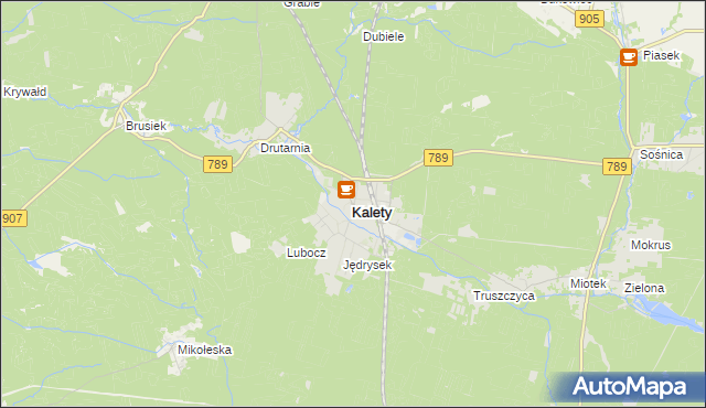 mapa Kalety powiat tarnogórski, Kalety powiat tarnogórski na mapie Targeo