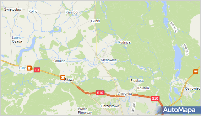 mapa Kłębowiec, Kłębowiec na mapie Targeo