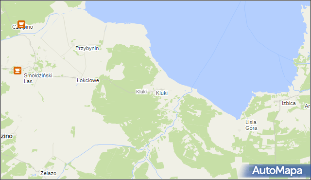 mapa Kluki gmina Smołdzino, Kluki gmina Smołdzino na mapie Targeo