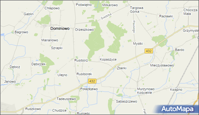 mapa Kopaszyce, Kopaszyce na mapie Targeo
