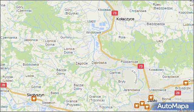 mapa Krajowice, Krajowice na mapie Targeo