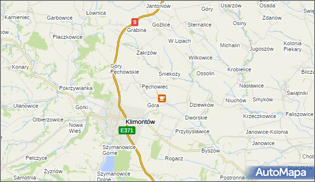 mapa Kroblice Pęchowskie, Kroblice Pęchowskie na mapie Targeo