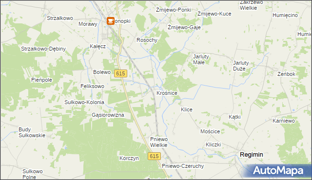 mapa Krośnice gmina Stupsk, Krośnice gmina Stupsk na mapie Targeo