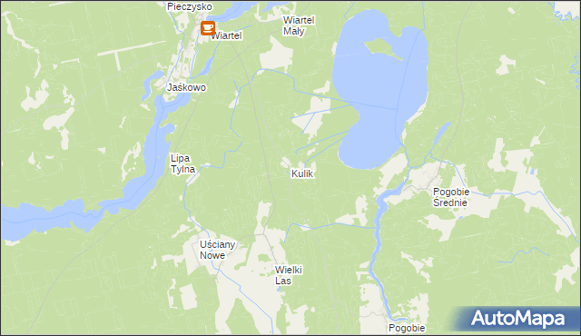 mapa Kulik gmina Pisz, Kulik gmina Pisz na mapie Targeo