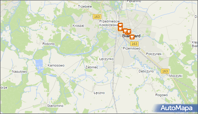 mapa Łęczynko, Łęczynko na mapie Targeo