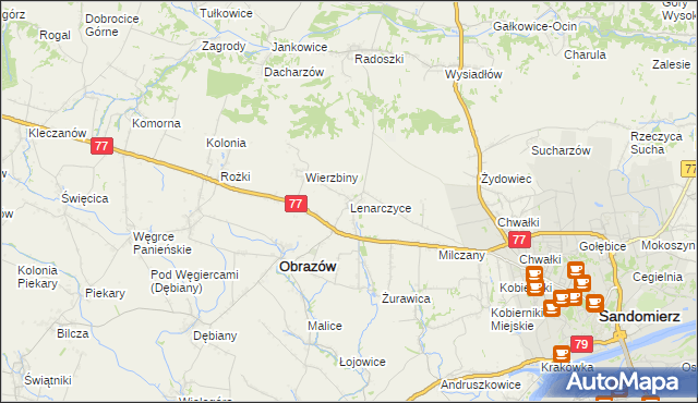 mapa Lenarczyce, Lenarczyce na mapie Targeo