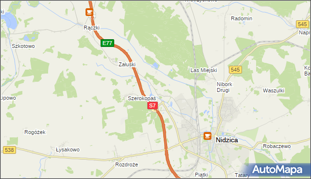 mapa Litwinki gmina Nidzica, Litwinki gmina Nidzica na mapie Targeo