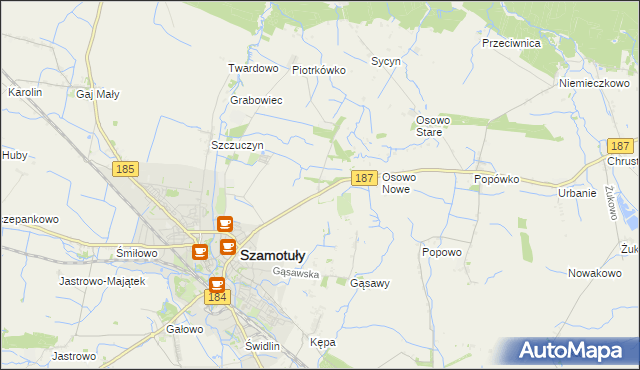 mapa Ludwikowo gmina Szamotuły, Ludwikowo gmina Szamotuły na mapie Targeo
