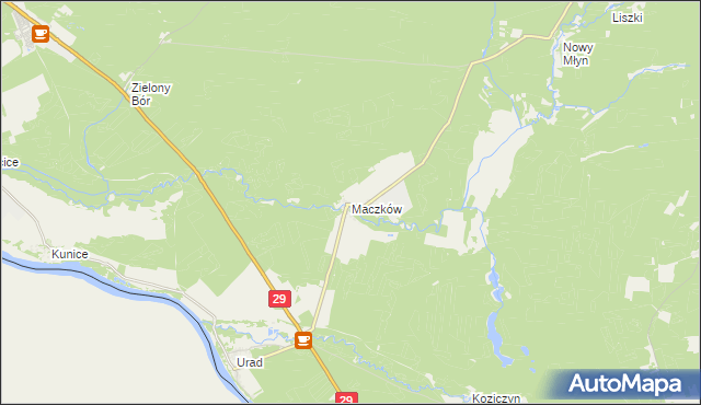 mapa Maczków, Maczków na mapie Targeo