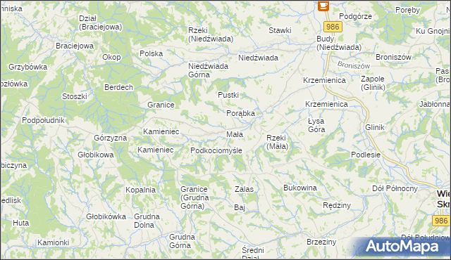 mapa Mała, Mała na mapie Targeo