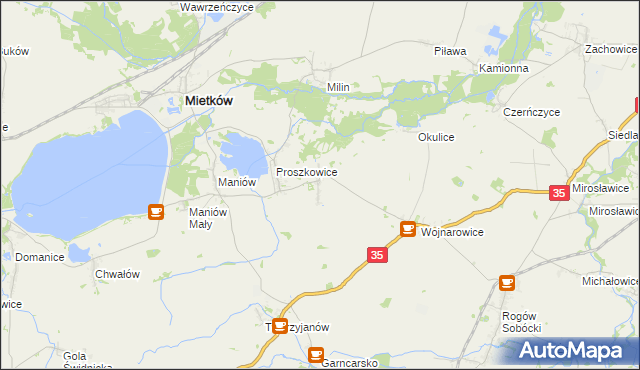 mapa Maniów Wielki, Maniów Wielki na mapie Targeo