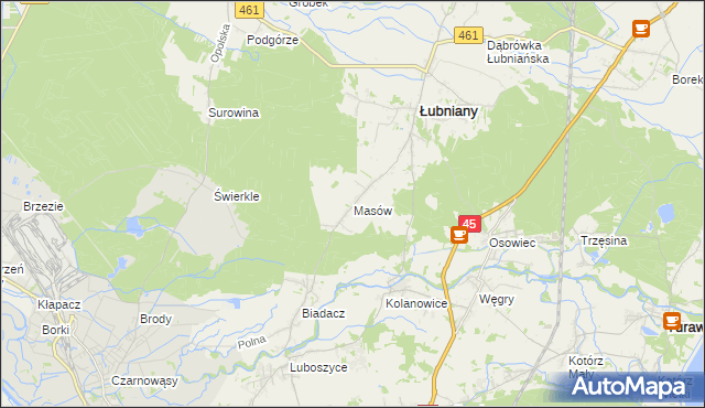 mapa Masów, Masów na mapie Targeo
