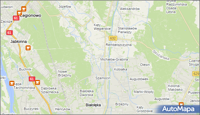 mapa Michałów-Grabina, Michałów-Grabina na mapie Targeo