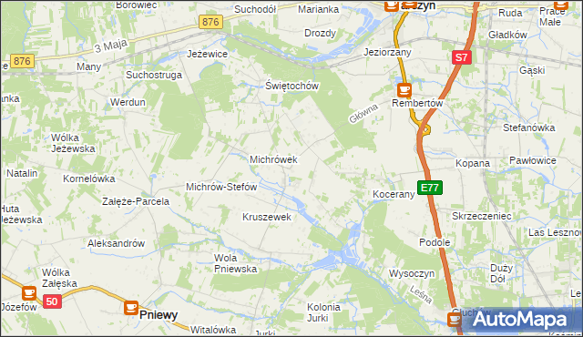 mapa Michrów, Michrów na mapie Targeo