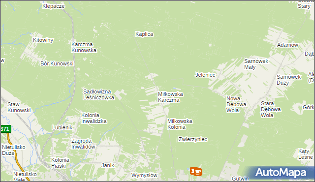 mapa Miłkowska Karczma, Miłkowska Karczma na mapie Targeo